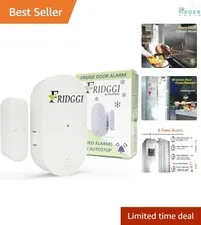 Freezer Door Alarm Battery Powered Compact Size with 3 Loud and Soft Modes