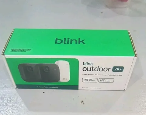 Blink Outdoor 2K+ Wireless Security Camera 2K 2-Pack w/Sync NEW Alexa Smart