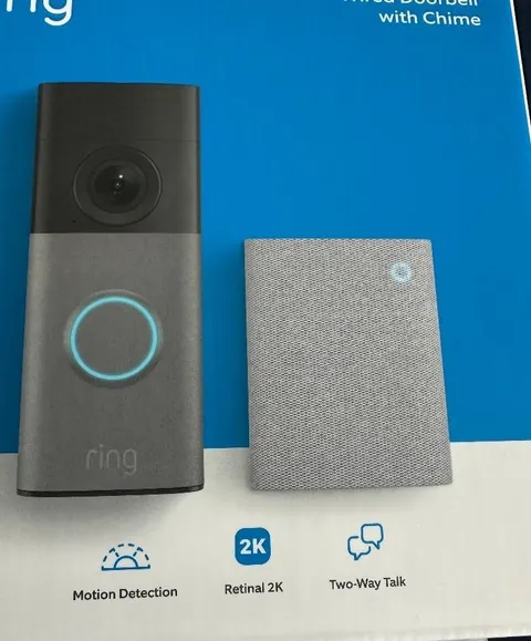 Ring Wired Doorbell 2nd Gen + Chime 3rd Gen Retinal 2K Smart Security Sealed