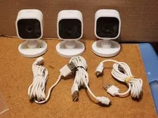 Blink Mini Indoor Plug-In Live HD Smart Security Camera - 3 Cameras w/USB Cable
