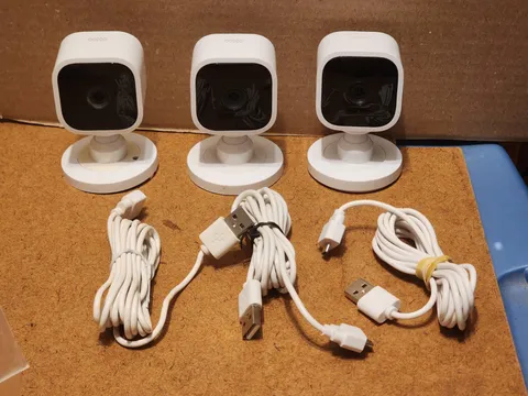 Blink Mini Indoor Plug-In Live HD Smart Security Camera - 3 Cameras w/USB Cable