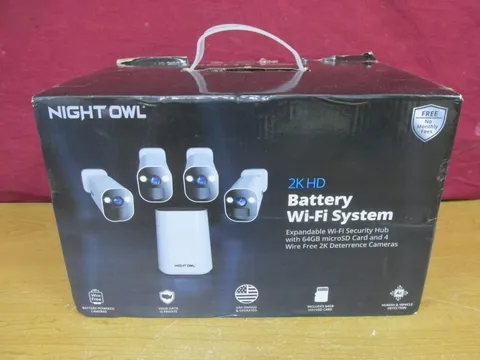 Night Owl FWR8-64GB-B44L 8-Channel 2K Wi-Fi Security System **New Open Box**