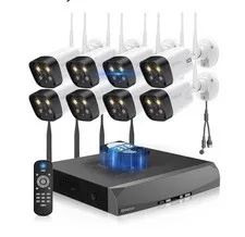 OHWOAI Wireless Camera System With Screen (10CH with 8 5MP Cameras 3tb