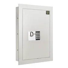 In-Wall Safe with Keypad and 2 Manual Override Keys - Protect Money, Jewelry,...