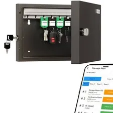 16 Key Lock Box, Key Cabinet with Key Management App (Track Key Borrow/Return...
