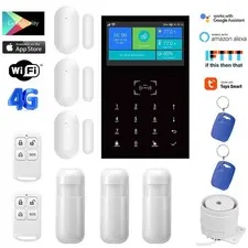 V57 Tuya APP WiFi+4G Wireless DIY Home Security Alarm System+Alexa+Google Home