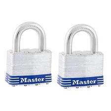5T Outdoor Padlock with Key Keyed-Alike, Silver 2 Pack