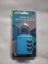 ZARKER XD35 Padlock- 3 Digit Combination Lock for Gym, Sports, School   Blue