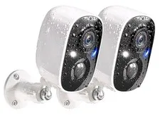 2 GMK Security Cameras Wireless Outdoor 2K Color Night Vision AI Motion Detect