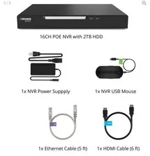 Defender Sentinel NVR, NSNVR-16-A-2T, 4K Ultra HD 16 Ch POE 2TB No Cameras Open