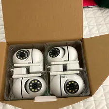 Smart PTZ Wi‑Fi IP/Network Surveillance Cameras, Pan/Tilt, White 4-Pack