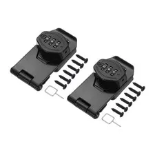 Keyless Cabinet Combination Lock 3" 2Pcs 3-Digit Password Hasp Lock Black