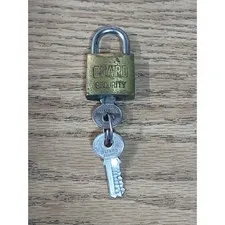 Guard Security Brass Padlock with 2 Keys Hardened Shackle Vintage Style Lock