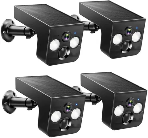 4Pack Solar Security Cameras Wireless Outdoor 2K WiFi Waterproof Motion Detectio