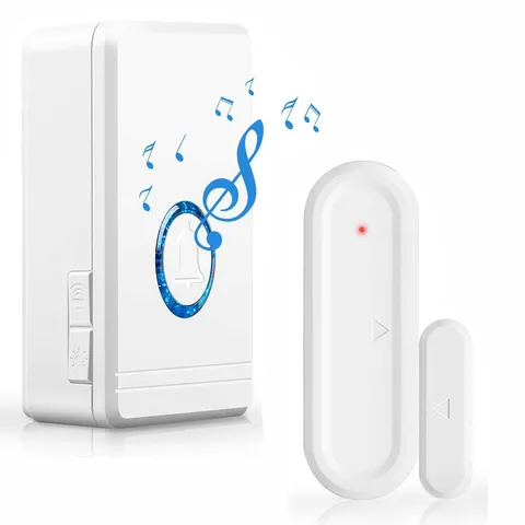 Door Open Chime Wireless Door Sensor Alarm Contact Kit 400M Range 48 Melodies US