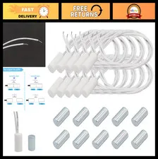 10PCS Wired Security Window Door Contact Sensors, NC Magnetic Reed Switch, 2 Wir
