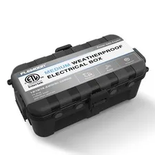 Flemoon Medium Outdoor Electrical Box, ETL Certified IP54 1 Pack, Black