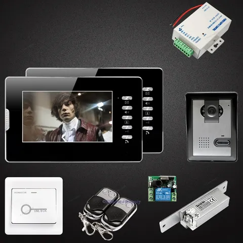 7" Video Door Intercom System with Intra-monitor Audio Intercom for House/ Flat