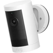 Ring Outdoor Cam Plus Plug-In WiFi Security Camera 1080p White Motion NEW