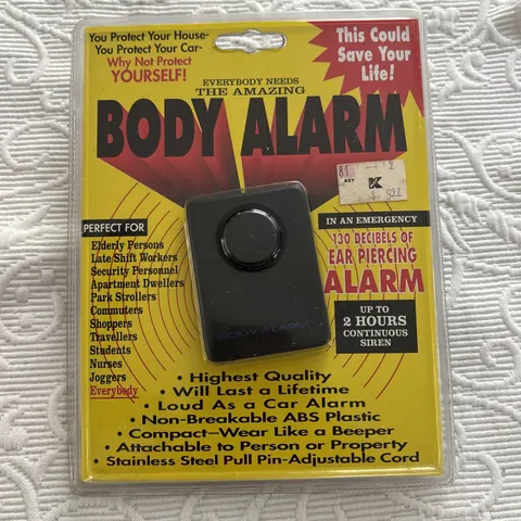 Vintage Personal Body Alarm Multi Purpose Siren Alarm Black BRAND NEW SEALED