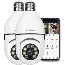 2pcs 2.4G WiFi Security Camera Outdoor, Wireless Security Camera Home Sec