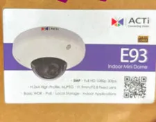 ACTi E93 Indoor Mini Dome IP Network Camera 1080p Color PoE White