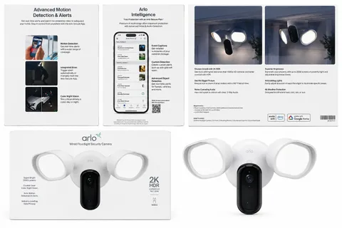 Arlo Wired Floodlight Camera | Home Security Camera with 2K Video and HDR White 