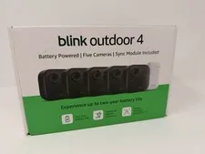 Blink Outdoor 4 (4th Gen) Battery Powered System w/ Sync module 5 camera System