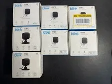 Lot of 7 Blink Mini Smart Security Cameras Indoor HD WiFi Alexa White & Black