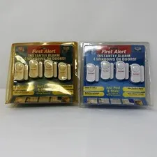 NEW NOS Sealed FIRST ALERT Alarm Set Instantly Alarm 4 Windows or Doors Lot Of 2