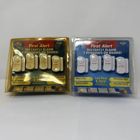 NEW NOS Sealed FIRST ALERT Alarm Set Instantly Alarm 4 Windows or Doors Lot Of 2