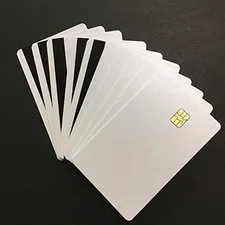 Customized SLE4442 Chip Pearl White Background Smart Contact IC Cards (NOT No...