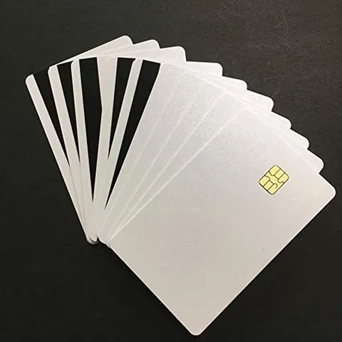 Customized SLE4442 Chip Pearl White Background Smart Contact IC Cards (NOT No...