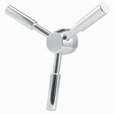 3 Spoke home Gun Safe Handle Replacement Chrome Heavy-Duty Handle Vault Doors US