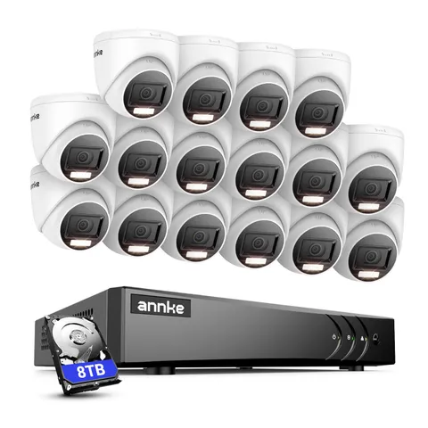 ANNKE 5MP Lite 16CH DVR 1080P Video Security Camera System AI Color Night Vision