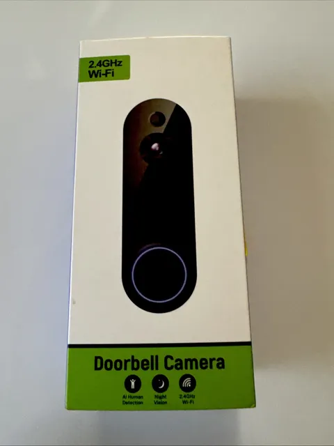 Doorbell Camera Model T-52 2.4 GHz Wi-Fi, Black Night Vision