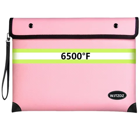 6500F Fireproof Document Bag Waterproof Money Pouch A4 Letter Letter Size