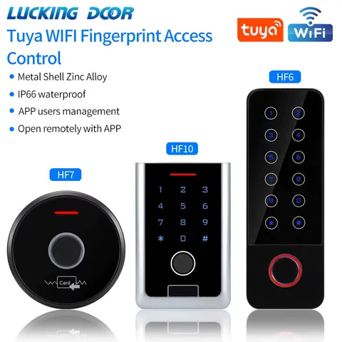 Metal Tuya Smart Home 2.4G WIFI RFID Fingerprint Access Control Keypad Wiegand R
