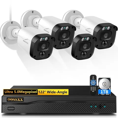 (2026 Upgrade) Outdoor Wired Security Camera System, 4pcs Cameras 8CH DVR wit...