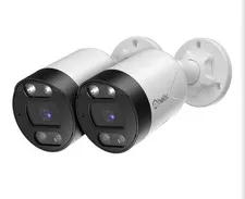 Helix 2PK 5MP Outdoor PoE IP Security Camera System Wired HD Color 2-Way Audio