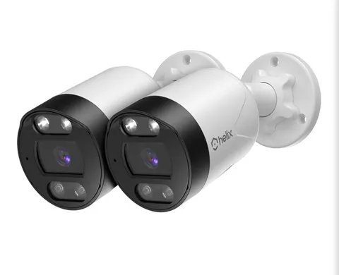 Helix 2PK 5MP Outdoor PoE IP Security Camera System Wired HD Color 2-Way Audio