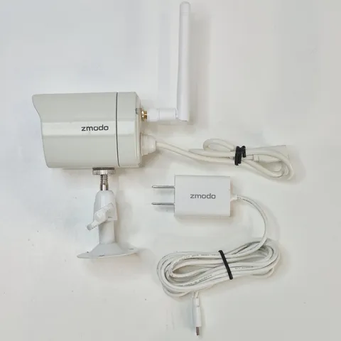 Zmodo ZP-IBH15-W Wired IR Indoor Security Camera w/ AC Adapter Antenna - Clean