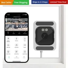 3MP 2K Window Camera,2.4GHz and 5GHz Dual Band WiFi Indoor Camera for Home Se...