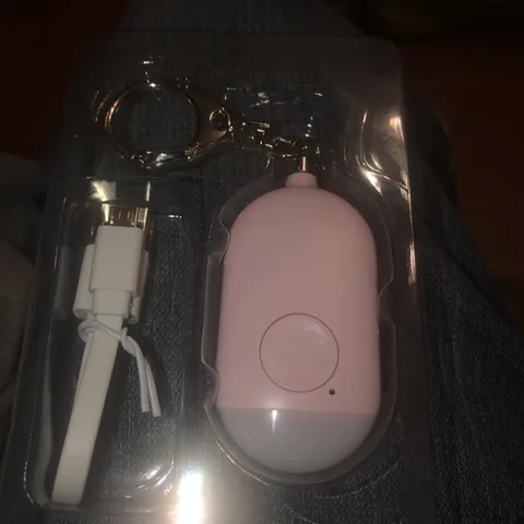 POLICE Personal Safety Alarm Keychain for Women 130 DB Emergency Siren LED Light