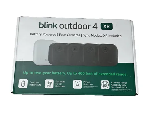 NEW Blink Outdoor 4 XR 4-Camera System + Sync Module, Wireless Smart Security G1