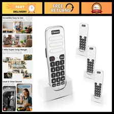 Wireless Intercom System for Home & Office, 1 Mile Range, Rechargeable, 10-Chann