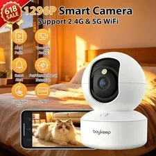 Wireless 5G WiFi Security Camera 2K Smart Home Indoor Night Vision Wired Camera
