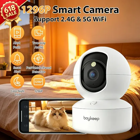 Wireless 5G WiFi Security Camera 2K Smart Home Indoor Night Vision Wired Camera