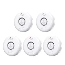 FANSITC WATER LEAK DETECTORS 5 PACK, 120DB LOUD WATER LEAK SENSOR, -  WHITE