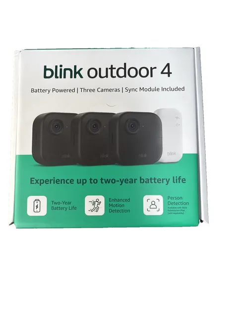 Blink Outdoor 4, (4th Gen 2025) Wireless 3 Camera Security System + Sync Module